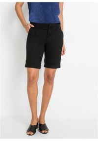bonprix - Bermudy ze stretchem. Kolor: czarny. Sezon: lato #1
