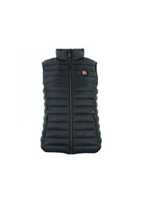 PEAK MOUNTAIN - Damska kurtka bez rękawów Peak Mountain Fine. Typ kołnierza: kołnierzyk stójkowy. Kolor: czarny. Materiał: puch. Długość rękawa: bez rękawów. Sport: turystyka piesza #1