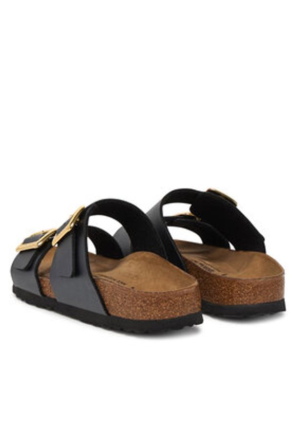 Birkenstock Klapki Sydney Cushion Buckle 1031689 Czarny. Kolor: czarny. Materiał: skóra