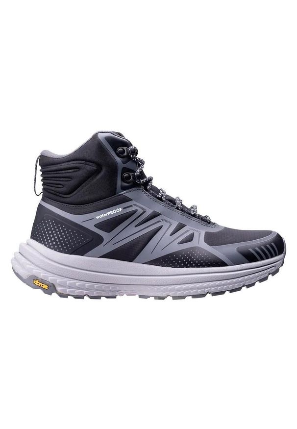 Elbrus - Męskie Buty Do Chodzenia Lavami Mid Cut. Kolor: czarny, szary, wielokolorowy. Sport: turystyka piesza