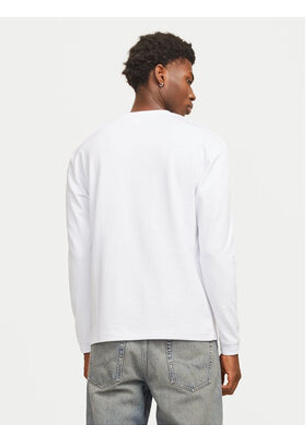 Jack & Jones - Jack&Jones Longsleeve Charlie 12265426 Biały Regular Fit. Kolor: biały. Materiał: bawełna. Długość rękawa: długi rękaw