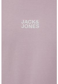Jack & Jones bluza męska kolor różowy z aplikacją. Kolor: różowy. Materiał: materiał. Wzór: aplikacja #4