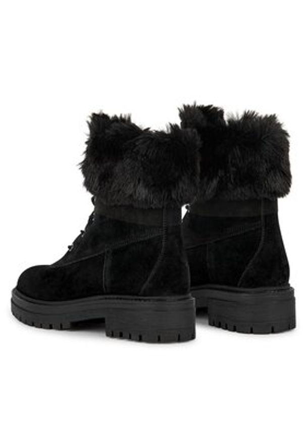 Geox Trzewiki D Iridea D26HRT 022BH C9999 Czarny. Kolor: czarny. Materiał: skóra, zamsz