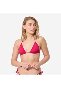 Góra kostiumu kąpielowego damska Decathlon Mae. Kolor: różowy, czerwony, wielokolorowy. Materiał: poliester, elastan, poliamid, materiał #1