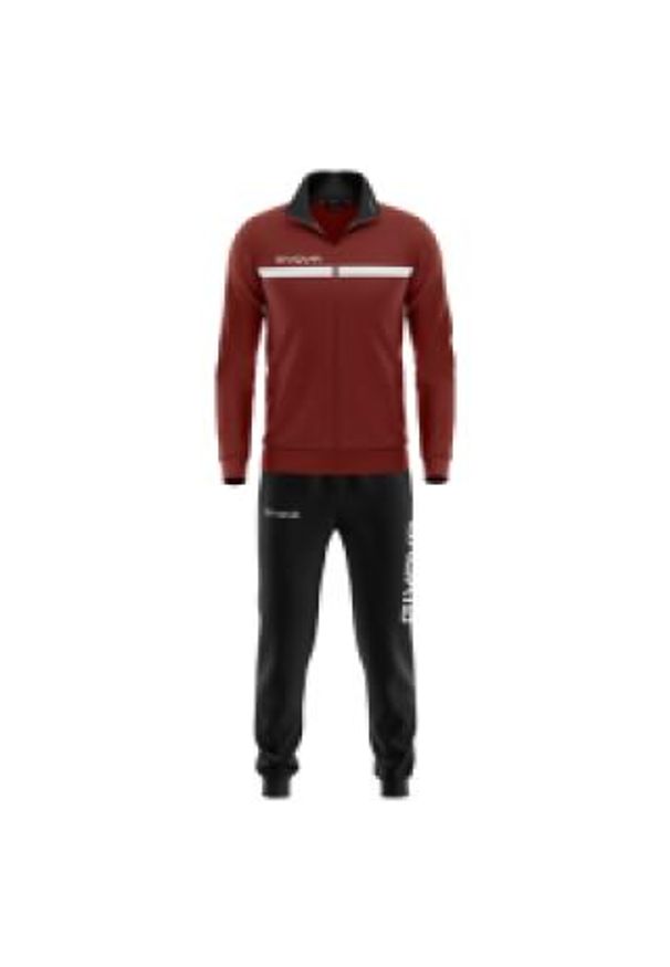 Givova One polarowy dres z zamkiem 4XS. Kolor: czerwony, biały, wielokolorowy. Materiał: polar, dresówka. Sport: piłka nożna