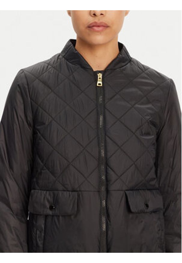 Geox Kurtka bomber Amabel W5520F T3132 F9000 Czarny Regular Fit. Kolor: czarny. Materiał: syntetyk