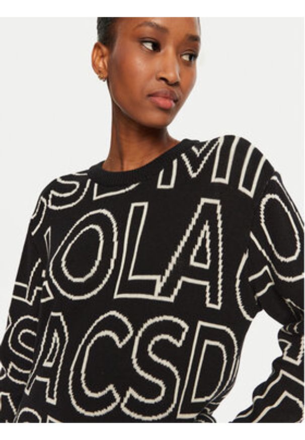 LOLA CASADEMUNT Sweter LF2411011 Czarny Regular Fit. Kolor: czarny. Materiał: bawełna