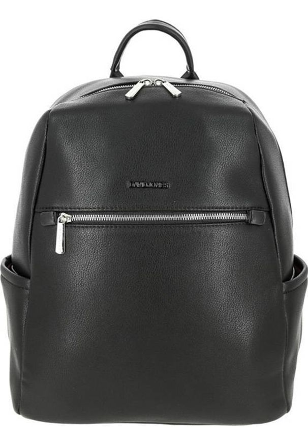DAVID JONES - Plecak damski czarny David Jones 806605 BLACK. Kolor: czarny. Materiał: skóra ekologiczna. Styl: klasyczny