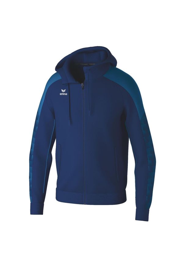 ERIMA - Bluza dresowa z kapturem Erima Evo Star. Typ kołnierza: kaptur. Kolor: niebieski. Materiał: dresówka. Sport: piłka ręczna, fitness
