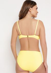 Born2be - Żółte Bikini z Ozdobnym Paskiem na Figach i Usztywnianym Biustonoszem Vamira. Kolor: żółty #5