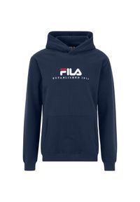 Bluza sportowa męska Fila Brunssum. Typ kołnierza: kaptur. Kolor: biały, wielokolorowy, niebieski