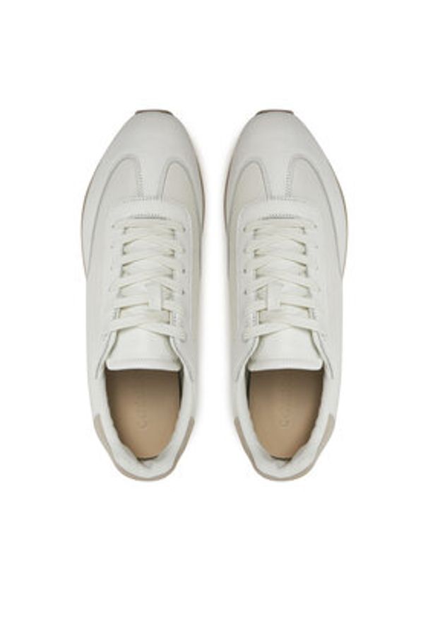 Calvin Klein Sneakersy Low Top Lace Up Tmbl Lth HM0HM01804 Biały. Kolor: biały. Materiał: skóra