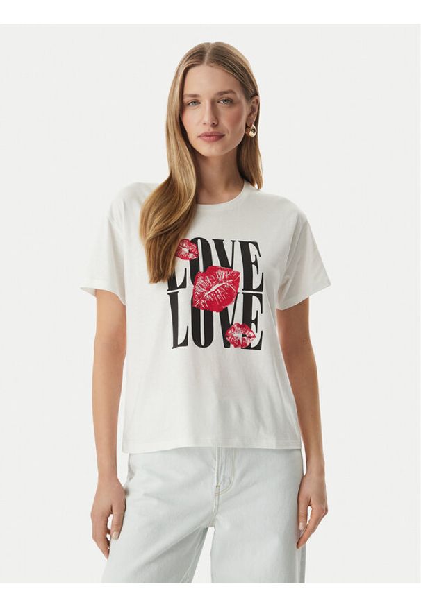 Morgan T-Shirt 261-DOVE Biały Regular Fit. Kolor: biały. Materiał: bawełna