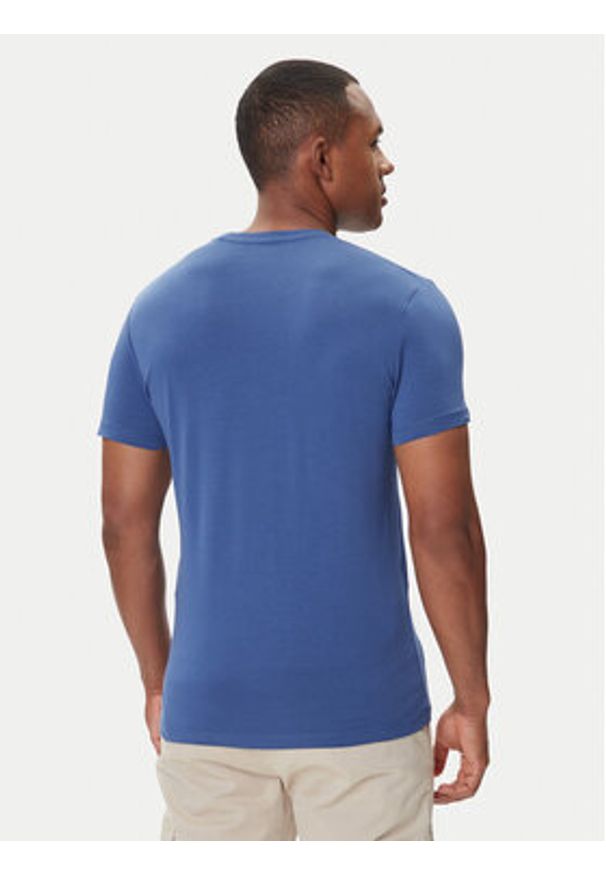 Pepe Jeans T-Shirt Original Stretch N PM5010132 Granatowy Regular Fit. Kolor: niebieski. Materiał: bawełna