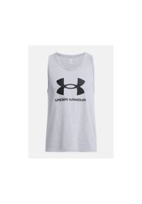 Koszulka treningowa męska Under Armour 1382883035. Kolor: szary. Długość rękawa: bez rękawów. Sport: koszykówka