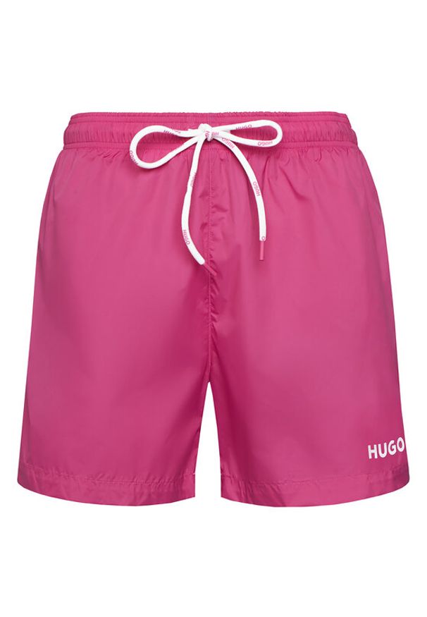 Hugo - HUGO Szorty kąpielowe Haiti 50469312 Różowy Regular Fit. Kolor: różowy. Materiał: syntetyk