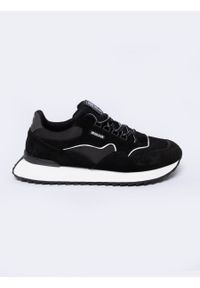 Big-Star - Sneakersy męskie z zamszowymi wstawkami czarne NN174321 906. Kolor: czarny. Materiał: zamsz. Sport: fitness