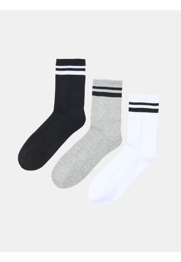 Sinsay - Skarpetki z bawełną 3 pack - wielobarwny. Materiał: bawełna