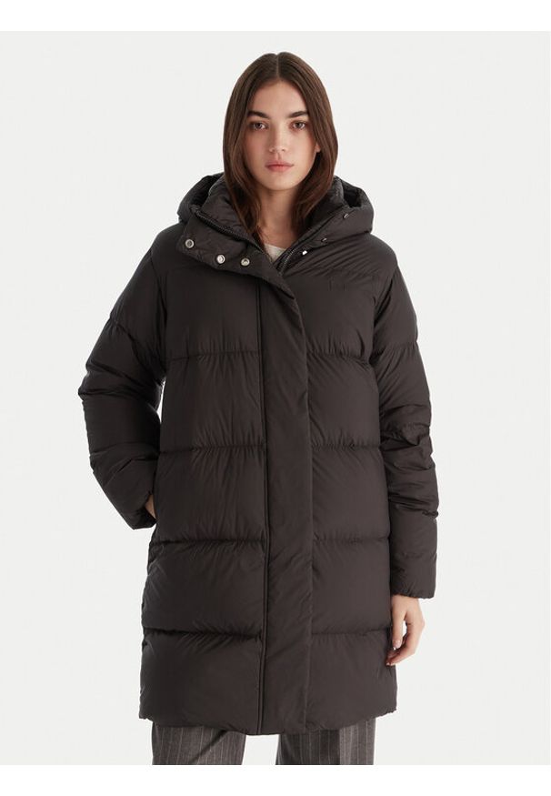TOMMY HILFIGER - Tommy Hilfiger Płaszcz zimowy Modern WW0WW46535 Czarny Regular Fit. Kolor: czarny. Materiał: syntetyk. Sezon: zima
