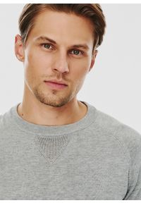 Pako Lorente - PAKO LORENTE – Jasnoszary sweter męski. Kolor: szary. Materiał: poliester, bawełna. Sezon: zima, jesień #6