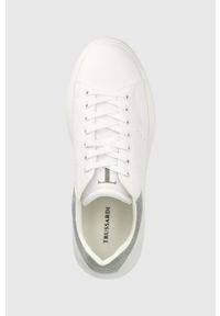 Trussardi Jeans - Trussardi sneakersy New Yrias kolor biały 77A00513 9Y099998. Nosek buta: okrągły. Kolor: biały #5