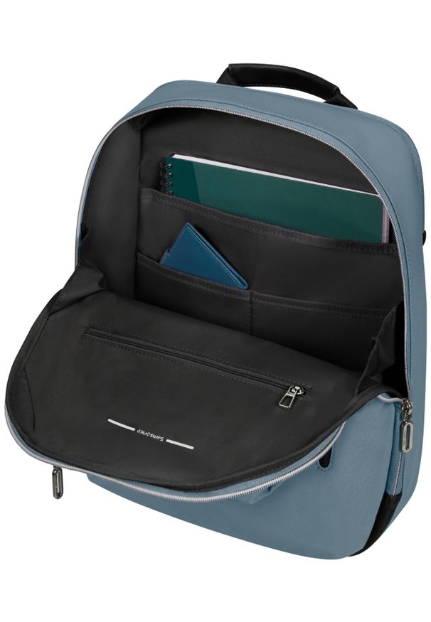 Plecak Samsonite Ongoing 14.1'' szary. Kolor: szary. Styl: biznesowy