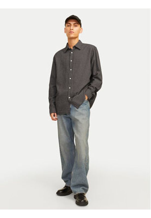 Jack & Jones Koszula Joshua 12260673 Brązowy Relaxed Fit. Kolor: brązowy. Materiał: bawełna