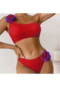 Intica - Kostium kąpielowy bikini z kwiatowym wzorem na lato Inna. Kolor: czarny. Materiał: materiał. Wzór: kwiaty #11