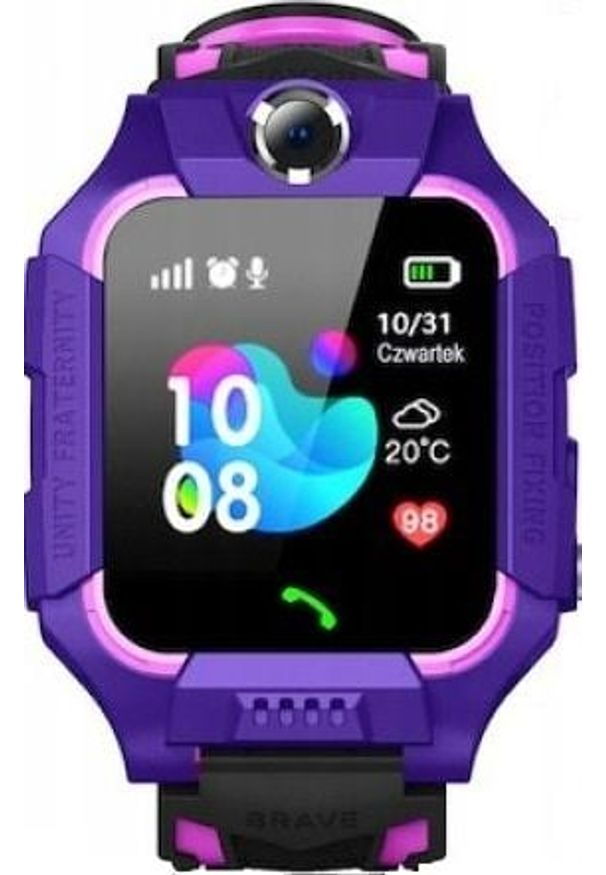 Smartwatch GoGPS K24 Fioletowy (K24PR). Rodzaj zegarka: smartwatch. Kolor: fioletowy