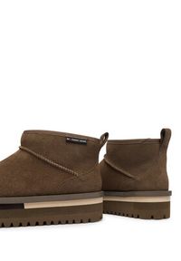 Tommy Jeans Śniegowce Tjw Flatform Snow Boot Suede EN0EN02841 Brązowy. Kolor: brązowy. Materiał: zamsz, skóra