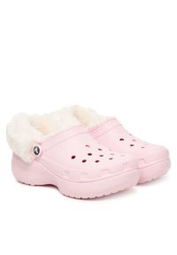Crocs Klapki Classic Platform Fuzz Lined Clog 212854 Różowy. Kolor: różowy. Obcas: na platformie #6