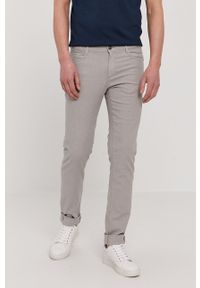 Trussardi Jeans - Trussardi - Spodnie. Okazja: na co dzień. Kolor: beżowy. Materiał: tkanina. Styl: casual #1