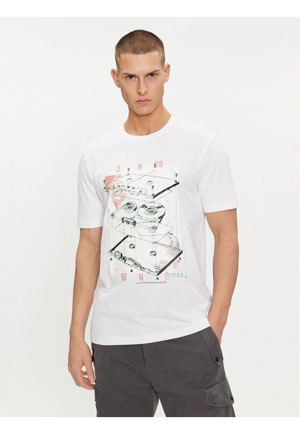 BOSS - Boss T-Shirt Te_Cassatte 50516003 Biały Regular Fit. Kolor: biały. Materiał: bawełna