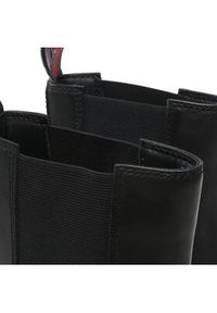 Tommy Jeans Botki Color Outsole Boot EN0EN02160 Czarny. Kolor: czarny. Materiał: skóra