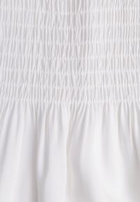 Born2be - Biała Bawełniana Sukienka z Elastyczną Górą i Wiązanymi Ramiączkami Tolimea. Okazja: na co dzień. Kolor: biały. Materiał: bawełna. Długość rękawa: na ramiączkach. Styl: casual, elegancki, klasyczny #5