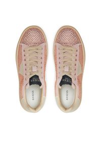 Guess Sneakersy FLPELB SUE12 Różowy. Kolor: różowy. Materiał: skóra