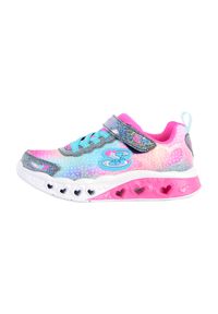 skechers - Buty do chodzenia dla dzieci Skechers Flutter Heart Lights. Zapięcie: rzepy. Kolor: biały. Materiał: materiał, syntetyk. Szerokość cholewki: normalna. Sport: turystyka piesza #1