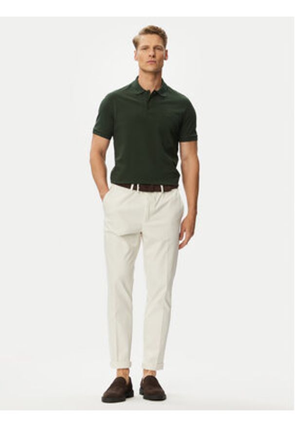 Beverly Hills Polo Club Polo P-SS26M-P42560 Zielony ciemny Regular Fit. Typ kołnierza: polo. Kolor: zielony. Materiał: bawełna