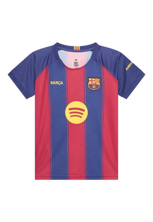 Koszulka domowa Lamine Yamal FC Barcelona 25/26 dla dzieci. Kolor: czerwony, wielokolorowy. Sport: piłka nożna