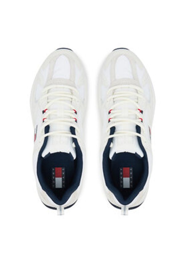 Tommy Jeans Sneakersy Tjm Runner EM0EM01581 Écru. Materiał: skóra