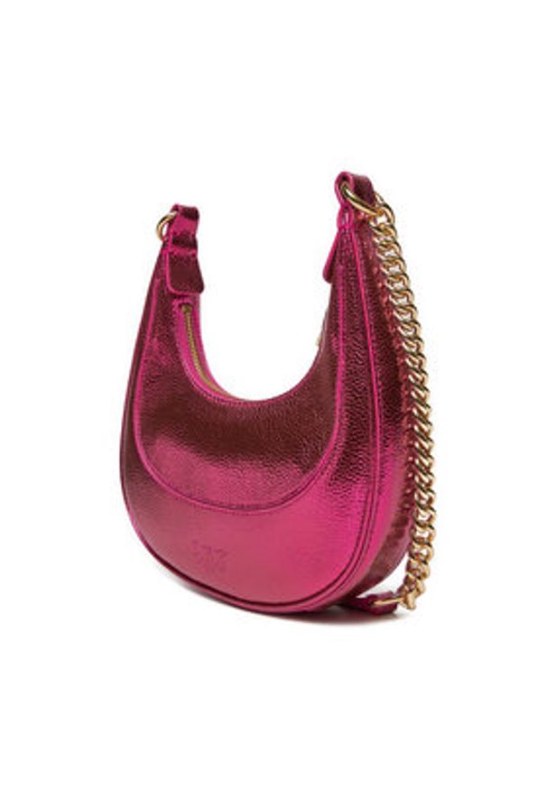 Pinko - PINKO Torebka Brioche Hobo Mini AI 24-25 PLTT 101433 A204 Różowy. Kolor: różowy. Materiał: skórzane