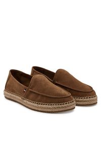 TOMMY HILFIGER - Tommy Hilfiger Espadryle Hilfiger Flex Espa Suede Loafer FM0FM05392 Brązowy. Kolor: brązowy. Materiał: skóra, zamsz #6