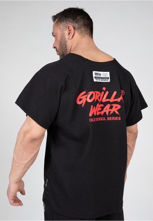 GORILLA WEAR - Augustine Stary trening szkolny Top - Czarny/Czerwony. Kolor: czerwony, czarny, wielokolorowy. Sport: fitness