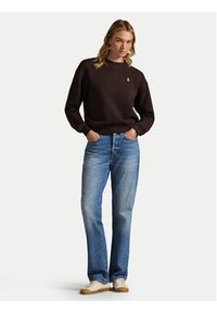 Polo Ralph Lauren Bluza 211971697008 Brązowy Relaxed Fit. Typ kołnierza: polo. Kolor: brązowy. Materiał: bawełna #5