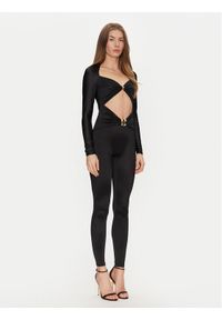 Elisabetta Franchi Kombinezon TU-043-51E2-V500 Czarny Slim Fit. Kolor: czarny. Materiał: syntetyk