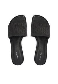 Calvin Klein Klapki Block Heel Sandal Aop HW0HW03016 Czarny. Kolor: czarny. Materiał: materiał #2