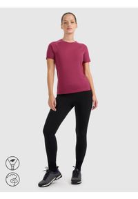 4f - 4F Koszulka trekkingowa z wełną merino damska - różowa XL. Kolor: różowy. Materiał: wełna #2