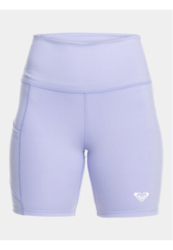 Roxy Legginsy Heart Biker Ndst ERJNS03435 Niebieski Slim Fit. Kolor: niebieski. Materiał: syntetyk