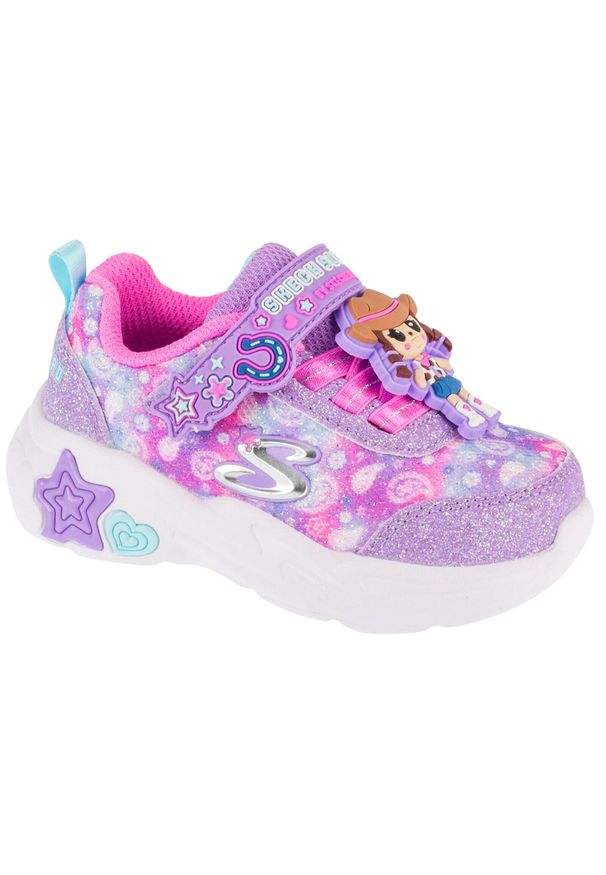 skechers - Buty sportowe Sneakersy dziewczęce, Skechers Snuggle Sneaks - Skech Squad. Kolor: różowy. Sport: turystyka piesza