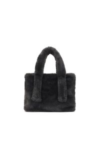 Kazar - Torebka damska w szarym kolorze ze sztucznego futra. Kolor: szary. Materiał: futrzane. Styl: casual #5